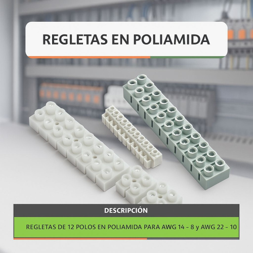 Regletas en poliamida